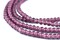 The Bead Chest Purple White Heart Beads 4mm Ghana African Round Glass 25 Inch Strand Handmade